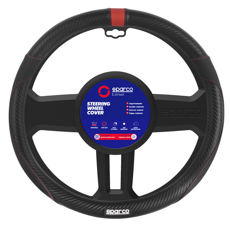 Bọc vô lăng Sparco SPS123RD - Tăng cường độ bám, nâng tầm đẳng cấp cho xế yêu